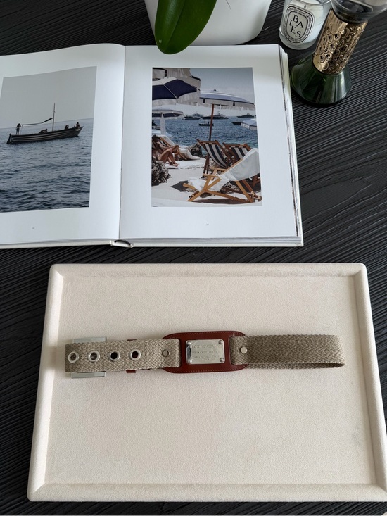 Dolce & Gabbana Canvas Leather Belt Women’s Size 40 Beige Brown main image 11